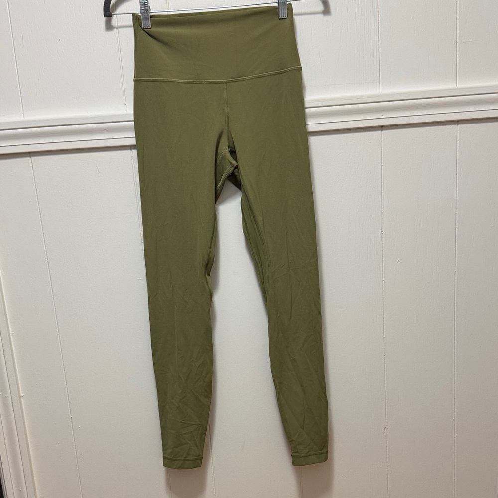 Lululemon Olive Green High-Waisted Leggings